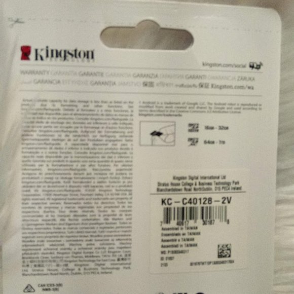 New Kingston 128 GB Canvas Select Plus MicroSD Card with SD Adapter - Picture 7 of 7